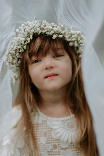 Hearts Flutter Dress - Snow White 70's Lace - Chloé and Amélie