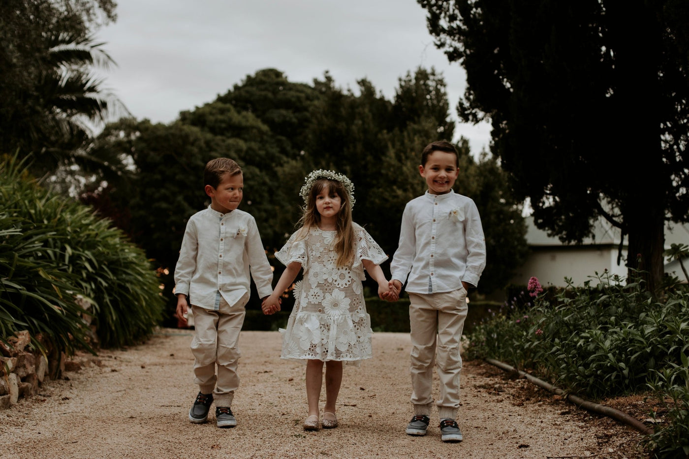 Hearts Flutter Dress - Snow White 70's Lace - Chloé and Amélie