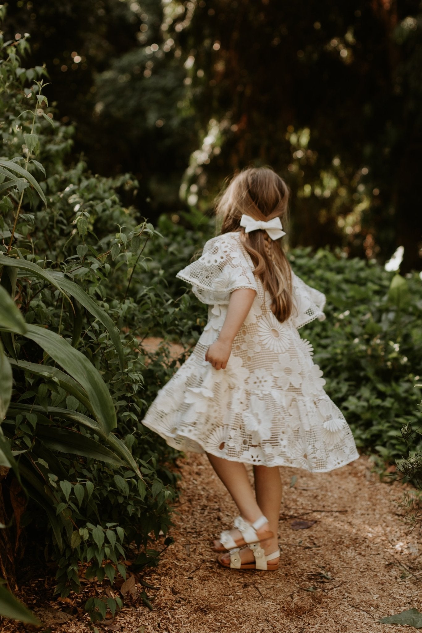 Hearts Flutter Dress - Snow White 70's Lace - Chloé and Amélie