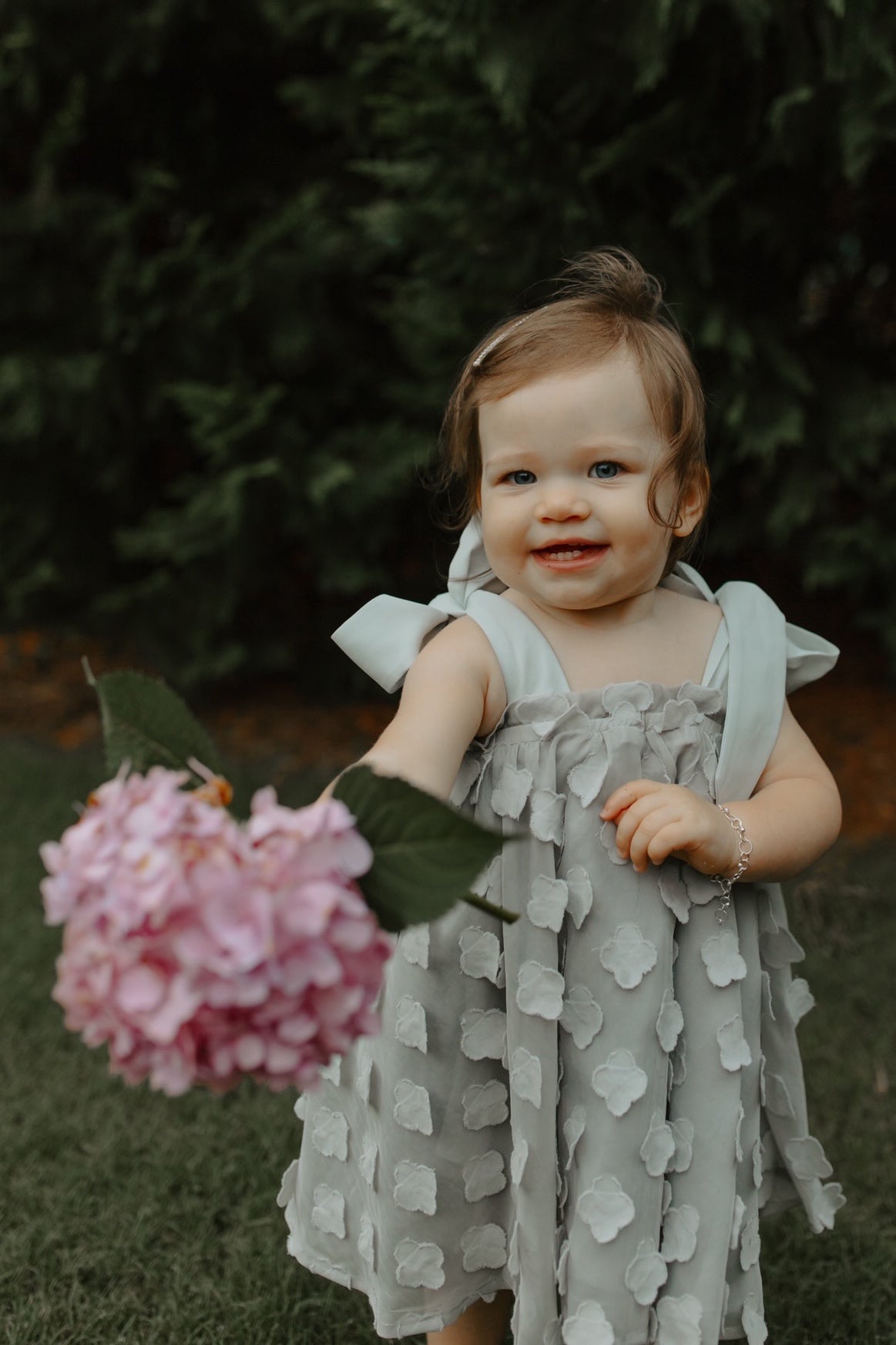 In The Meadows Dress - Dove Grey - Chloé and Amélie