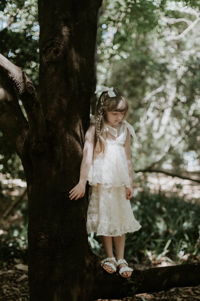 Posie Skirt - Ivory Peony Tulle - Chloé and Amélie