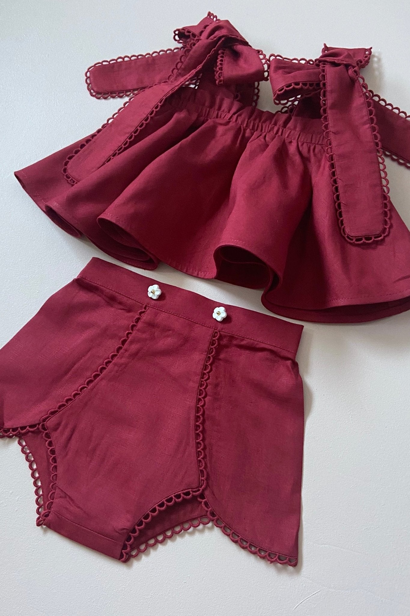 STYLE SET: One Day Top and So Shortie Shorts - Cherry Bloom - Chloé and Amélie