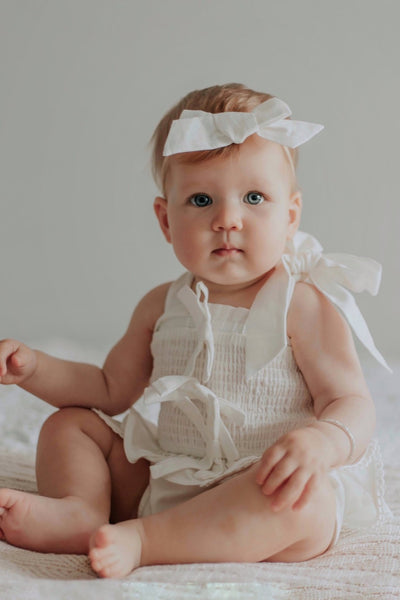 STYLE SET: Pocket Full of Posies Top and Made Them Cry Shortie Shorts - Antique White - Chloé and Amélie