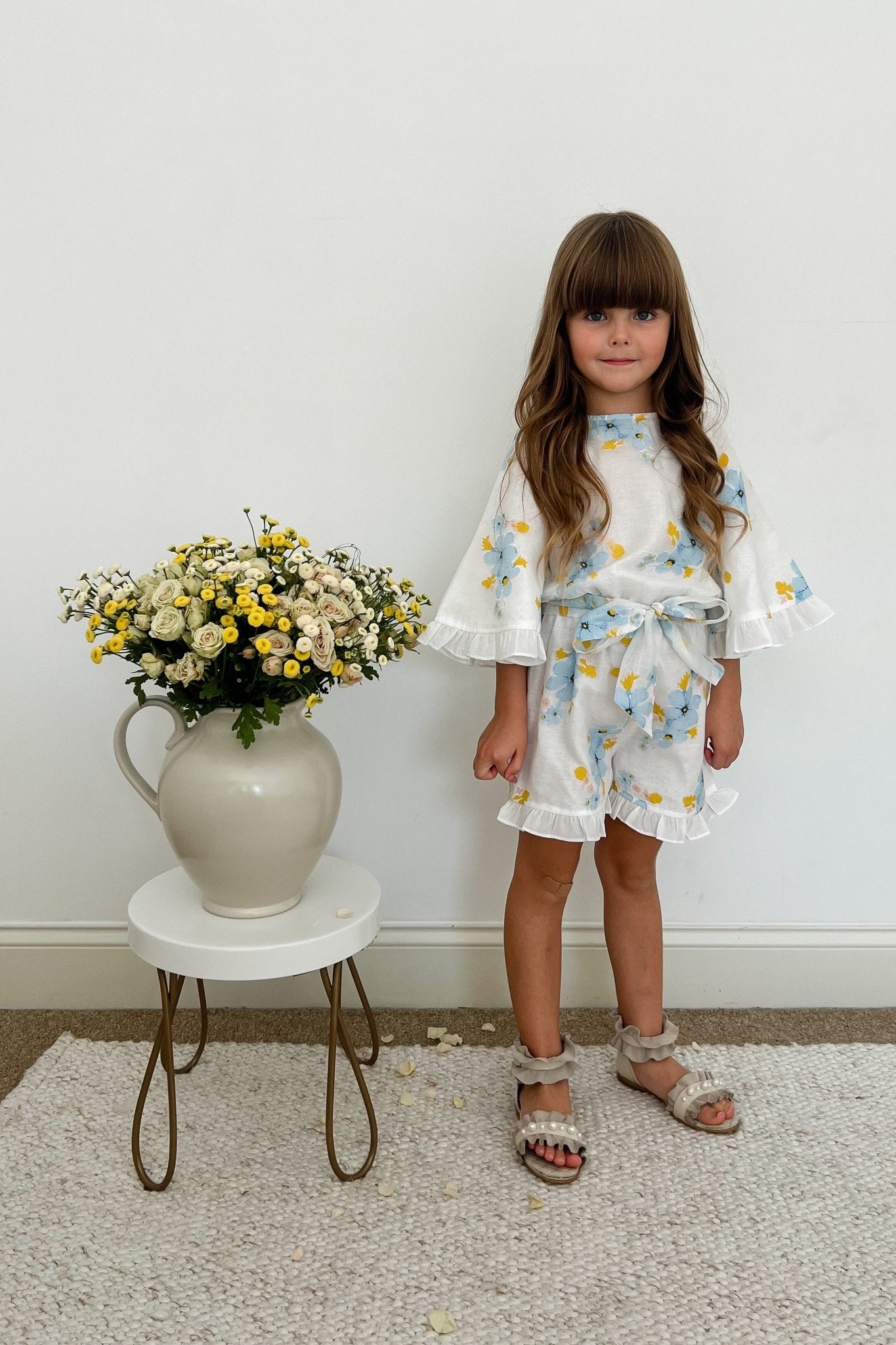 Wildflowers Playsuit - Forget Me Not Organza - Chloé and Amélie