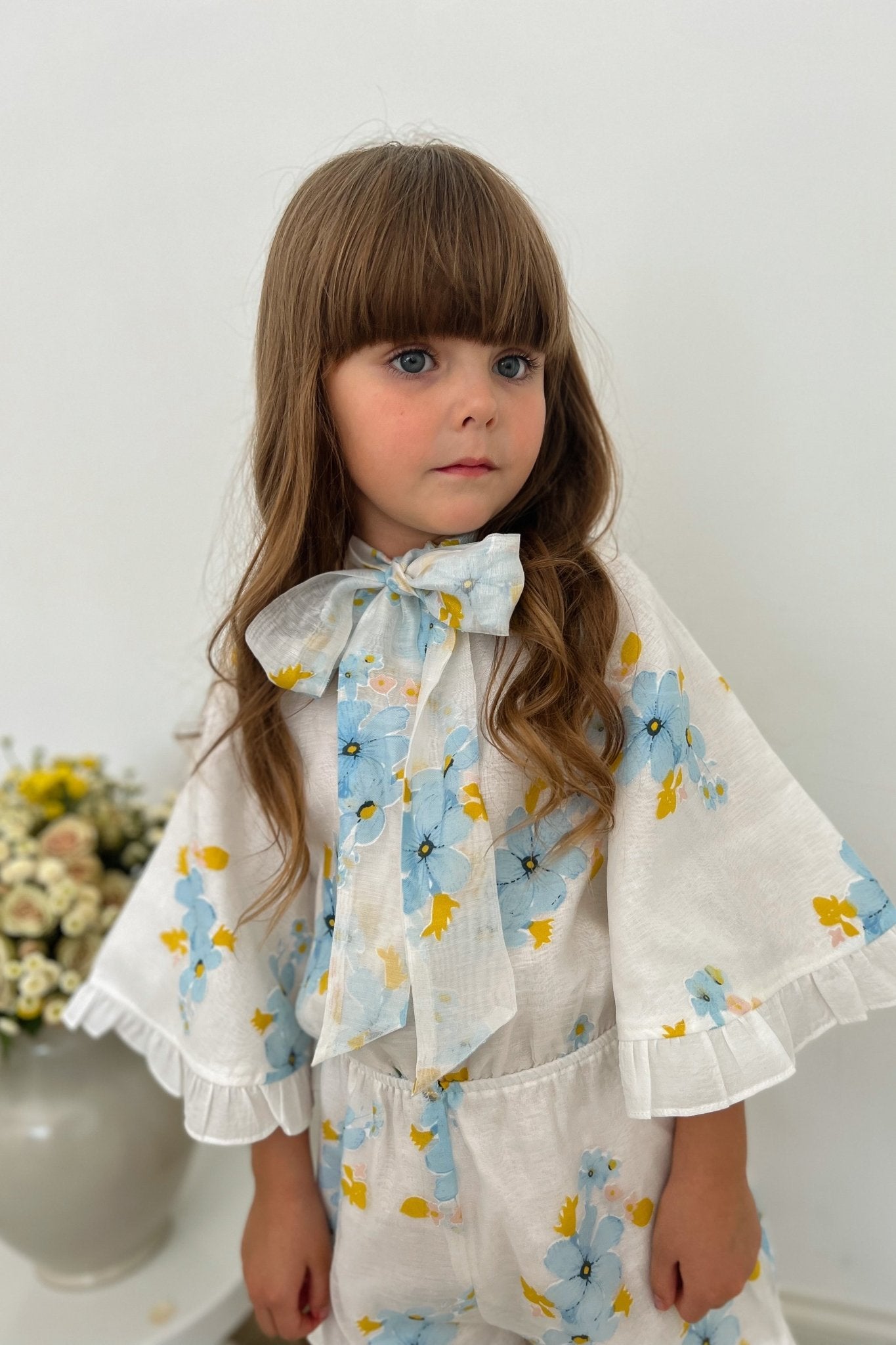 Wildflowers Playsuit - Forget Me Not Organza - Chloé and Amélie