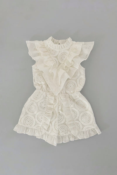 You're My Lucky Star Playsuit - Doily Lace - Chloé and Amélie